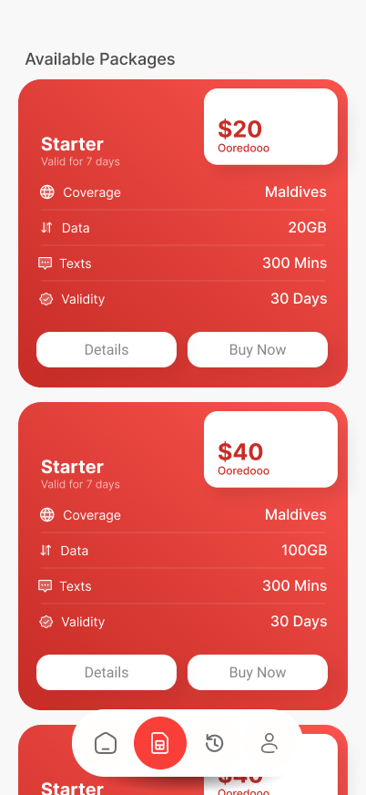A10 Maldives App - Home Screen
